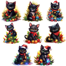 Load image into Gallery viewer, Black Cat-Full Round Diamond Painting-30x30cm