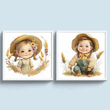Load image into Gallery viewer, Cowboy Kid-Full Round Diamond Painting-30x30cm