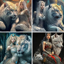 Load image into Gallery viewer, Beauty Beast-Full Round Diamond Painting-40x40cm