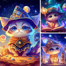 Load image into Gallery viewer, Magic Cat-Full Round Diamond Painting-30x30cm