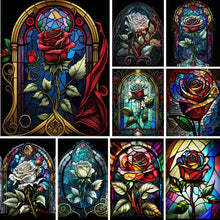 Load image into Gallery viewer, Rose-Full Round Diamond Painting-30x40cm