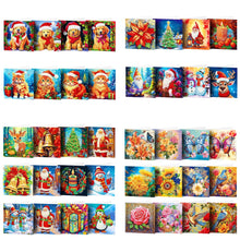 Load image into Gallery viewer, 8/12pcs/set-Christmas-Diamond Greeting Cards