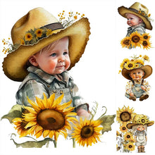 Load image into Gallery viewer, Cowboy Kid-Full Round Diamond Painting-30x40cm