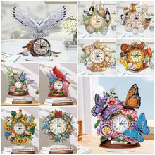 Load image into Gallery viewer, 5D DIY Special Shape Diamond Painting Desk Ornament Handmade Clock Kit