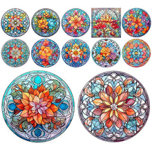 Load image into Gallery viewer, Stained Glass Flower-Full Round Diamond Painting-30x30cm