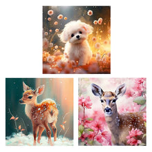 Load image into Gallery viewer, Deer-Full Round Diamond Painting-30x30cm