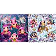 Load image into Gallery viewer, Sea Turtle-Full Round Diamond Painting-30x30cm