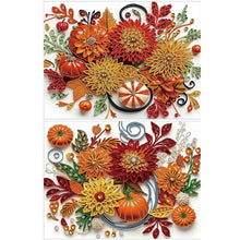 Load image into Gallery viewer, Autumn Pumpkin Quill Paper Painting-Partial Special Diamond Painting-40x30cm