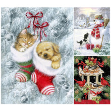 Load image into Gallery viewer, Christmas-Full Round Diamond Painting-30x40cm