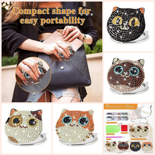 Load image into Gallery viewer, Cat-Diamond Makeup Mirror