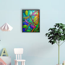 Load image into Gallery viewer, Dragonfly-Full Round Diamond Painting-30x40cm