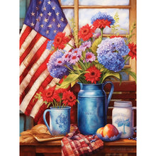 Load image into Gallery viewer, Flower-Full Round Diamond Painting-30x40cm