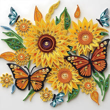 Load image into Gallery viewer, Sunflower Butterfly-Partial Special Diamond Painting-30x30cm