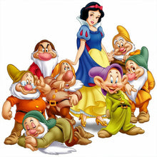 Load image into Gallery viewer, Snow White and the Dwarfs-Full Round Diamond Painting-30x30cm