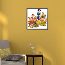 Load image into Gallery viewer, Snow White and the Dwarfs-Full Round Diamond Painting-30x30cm