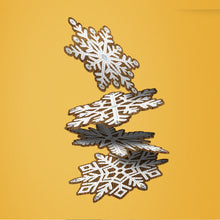 Load image into Gallery viewer, 8pcs/set +1 storage rack-Snowflake-Wooden Diamond Coaster