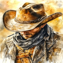 Load image into Gallery viewer, Cowboy- Round Diamond Painting-40x30cm