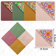 Load image into Gallery viewer, 4pcs/Set Mandala Corner Bookmarks
