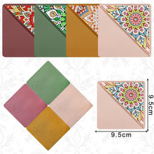 Load image into Gallery viewer, 4pcs/Set Mandala Corner Bookmarks
