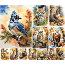 Load image into Gallery viewer, Forest Animals-Full Round Diamond Painting-30x40cm