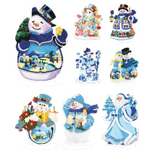 Load image into Gallery viewer, Christmas Snowman-Single Side Drill-Diamond Desktop Ornament