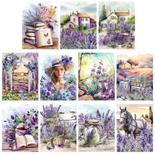 Load image into Gallery viewer, Lavender-Full Round Diamond Painting-30x40cm