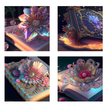 Load image into Gallery viewer, Colored Flower Magic Book-Full Round Diamond Painting-30x30cm