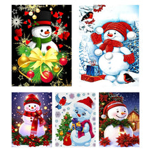 Load image into Gallery viewer, Christmas Snowman-Full Round Diamond Painting-30x40cm