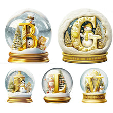 Load image into Gallery viewer, Christmas Crystal Ball Letter-Full Round Diamond Painting-30x30cm