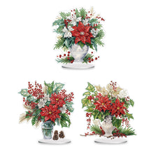Load image into Gallery viewer, Christmas Flower-Single Side Drill-Diamond Desktop Ornament