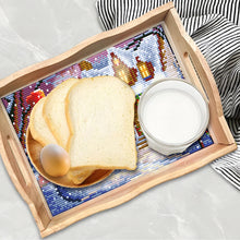 Load image into Gallery viewer, Diamond Painting Decorative Trays with Handle Coffee Table Tray for Serving Food