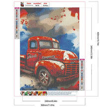 Load image into Gallery viewer, Independence Day Retro Vintage Car-Full Round Diamond Painting-30x40cm