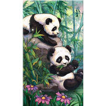 Load image into Gallery viewer, Panda-Full Round Diamond Painting-40x70cm-Large Size