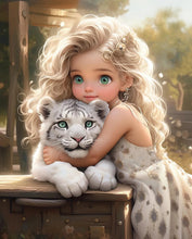 Load image into Gallery viewer, Sweet Girl-Full Round Diamond Painting-30x40cm