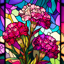 Load image into Gallery viewer, Stained Glass Flower-Full Round Diamond Painting-40x40cm