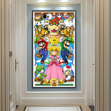 Load image into Gallery viewer, Super Mario-Full Round Diamond Painting-45x75cm-Large Size