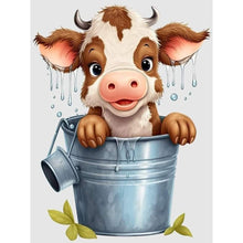 Load image into Gallery viewer, Bucket Cow-Full Round Diamond Painting-30x40cm