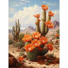 Load image into Gallery viewer, Desert Cactus-Full Round Diamond Painting-30x40cm