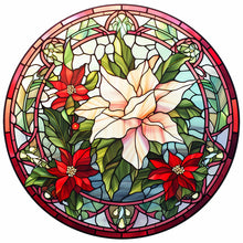 Load image into Gallery viewer, Christmas Red Flowers-Full Round Diamond Painting-30x30cm