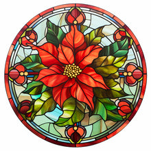 Load image into Gallery viewer, Christmas Red Flowers-Full Round Diamond Painting-30x30cm