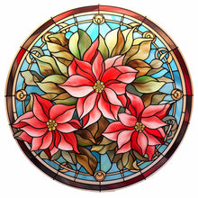 Load image into Gallery viewer, Christmas Red Flowers-Full Round Diamond Painting-30x30cm