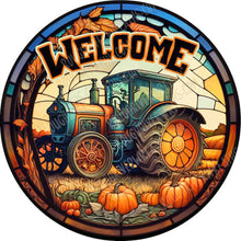 Load image into Gallery viewer, Stained Glass Halloween-Full Round Diamond Painting-30x30cm