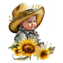 Load image into Gallery viewer, Cowboy Kid-Full Round Diamond Painting-30x40cm