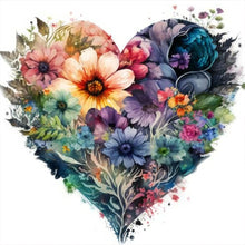 Load image into Gallery viewer, Love Flowers-Full Round Diamond Painting-30x30cm