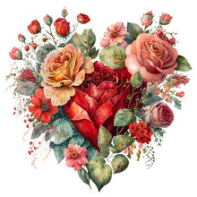 Load image into Gallery viewer, Love Flowers-Full Round Diamond Painting-30x30cm