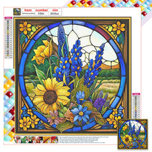 Load image into Gallery viewer, Stained Glass Flower-Full Square Diamond Painting-35x35cm