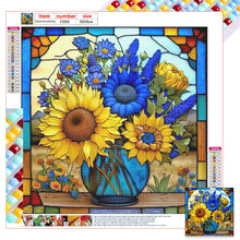 Load image into Gallery viewer, Stained Glass Flower-Full Square Diamond Painting-35x35cm