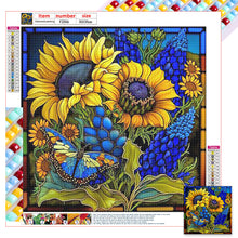 Load image into Gallery viewer, Stained Glass Flower-Full Square Diamond Painting-35x35cm