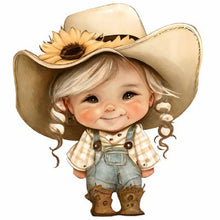 Load image into Gallery viewer, Cowboy Kid-Full Round Diamond Painting-30x30cm