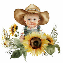 Load image into Gallery viewer, Cowboy Kid-Full Round Diamond Painting-30x30cm